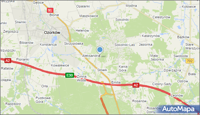 mapa Piaski Wróblewskie, Piaski Wróblewskie na mapie Targeo